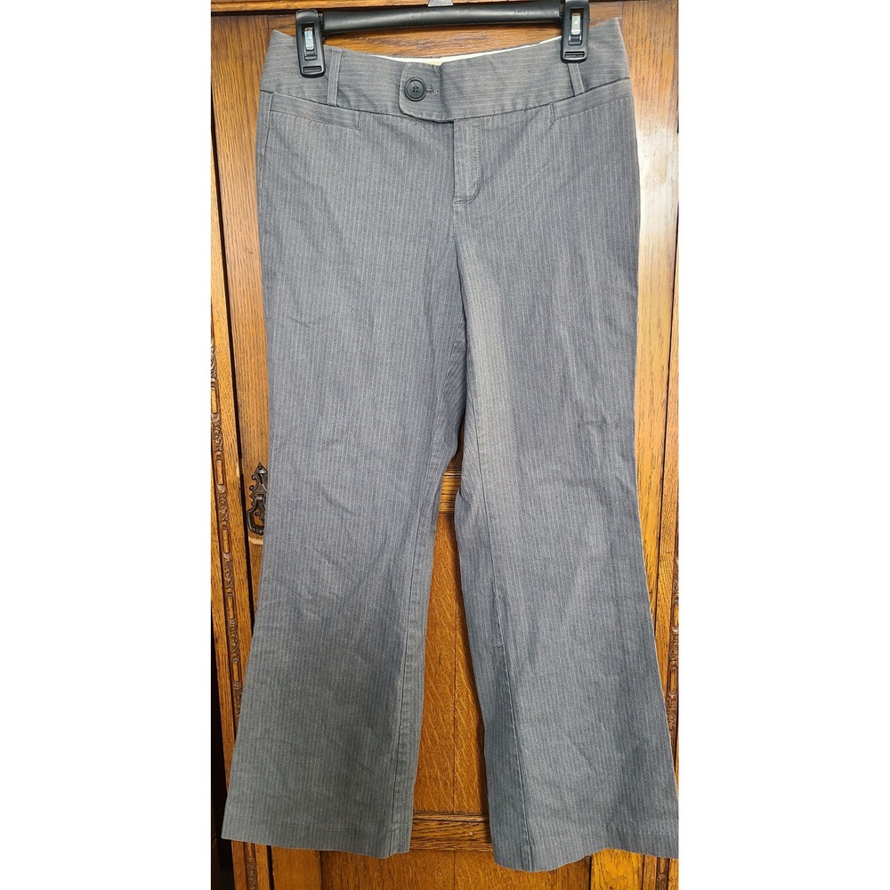 Banana Republic Jackson Fit Gray Pinstripe Bootcut Dress Pants Size 2 Short